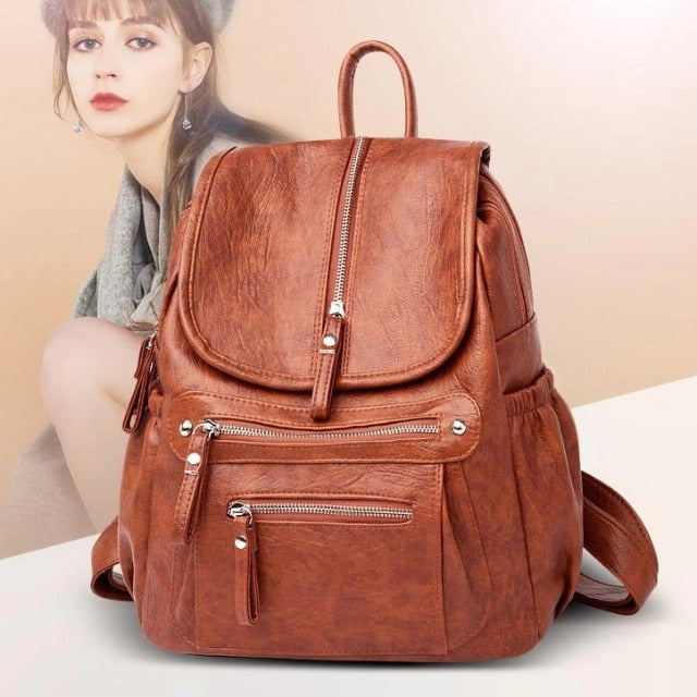 Sac Poche En Cuir Femme Marron