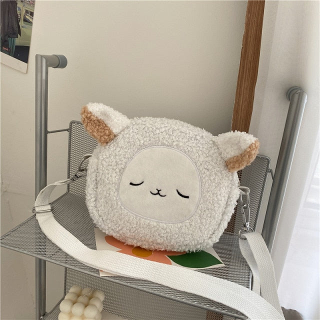 Sac à Main Enfant En Peluche Mouton