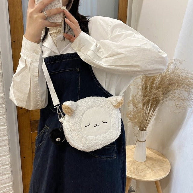 Sac à Main Enfant en Peluche Mouton