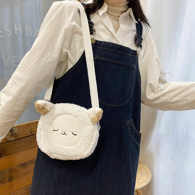 Sac à Main Enfant en Peluche Mouton