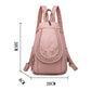 Sac À Dos Chat en Cuir Cartable Femme Mignon Rose